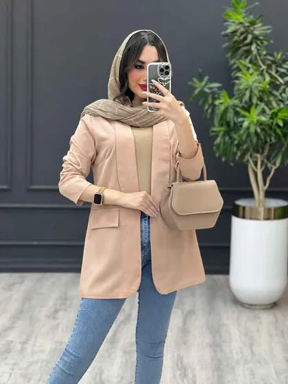 مانتو یقه آرشال جیب نما