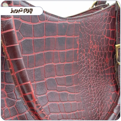 کیف چرم زنانه مدل لادن رنگ زرشکی
