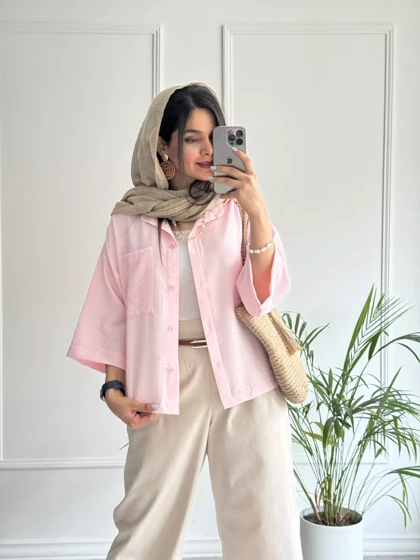 مانتو شومیزی باکسی آبنباتی