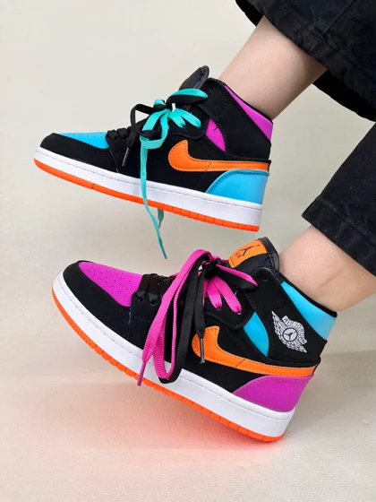 کتانی ونس ساق‌دار زنانه نایک جردن وان هالویین NIKE JORDAN 1 Halloween کد 912 دختر طهرونی
