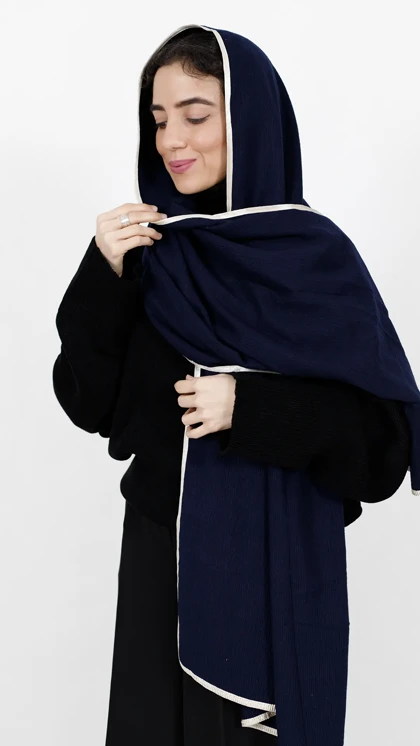 شال موهر نوار دار