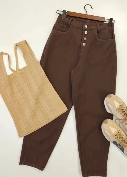شلوار کتان مام استایل (1121)(