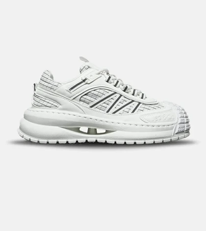 کفش کتانی مردانه سفید طوسی BALENCIAGA مدل 8379