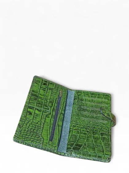 کیف پول دستی زنانه چرم طبیعی مدل زبانه دار