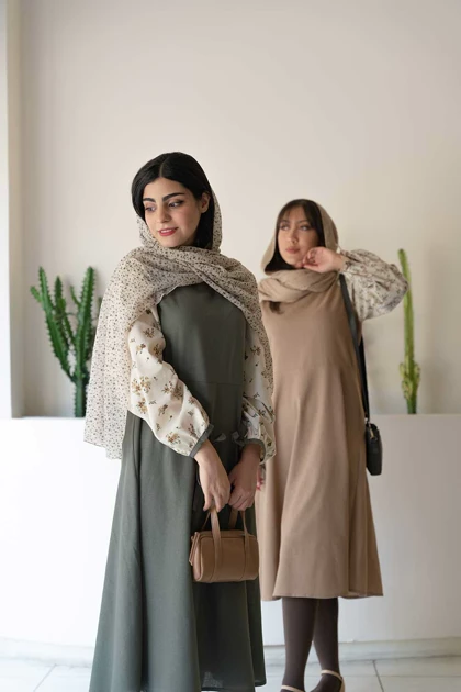 پیراهن زنانه لینن پرگل