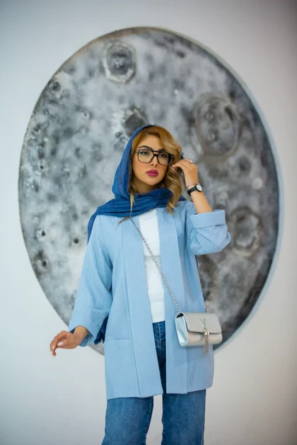 مانتو راه راه یقه شالی New
