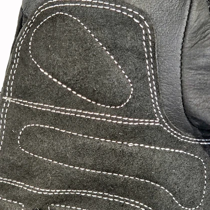 دستکش مردانه بند انگشتی طرح گوریل چرمی مشکی