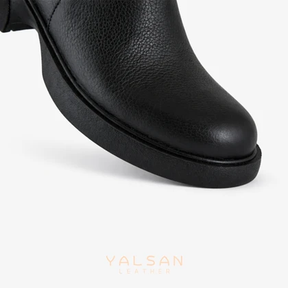 نیم بوت زنانه چرم یلسان مدل ریور کد 685-MC