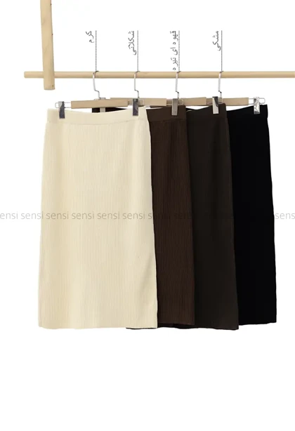 دامن بافت پشت چاک کد1004594