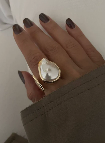 انگشتر باروک مروارید پرورشی