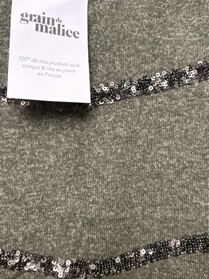 شومیز پولک دوزی کرم