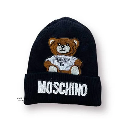 کلاه بافت تدی برند MOSCHINO