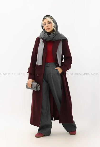 پالتو فوتر 4دکمه آستر دار کد1005029