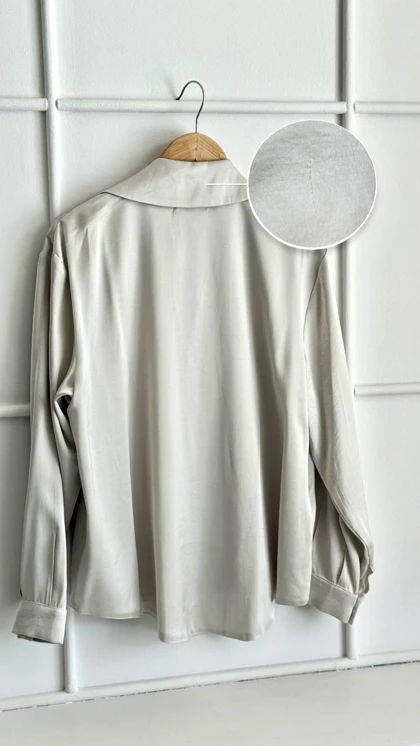 شومیز زنانه satin صدفی outlet collection