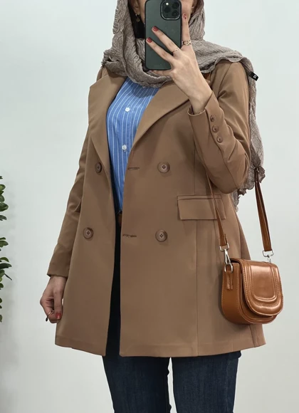 مانتو کتی دکمه دار شانلی(ایراد دار)