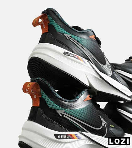 کفش کتانی مردانه و زنانه مشکی سبز نایک NIKE PEGASUS target مدل 7029