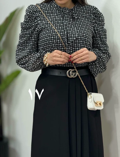 شومیز حریر مجلسی مهلا (کد 2212)