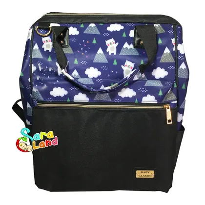 کوله لوازم کودک بی بی کلاسیک طرح خرس و ابر