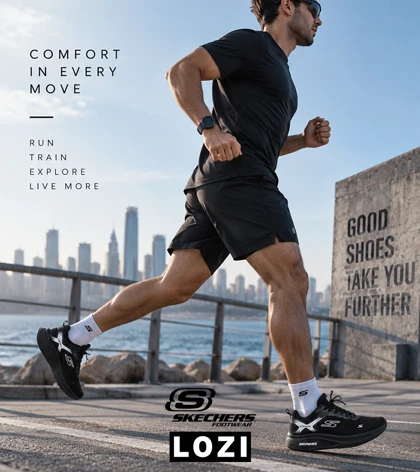کتانی طبی ورزشی مشکی اسکیچرز Go Run Elevate مدل 9505