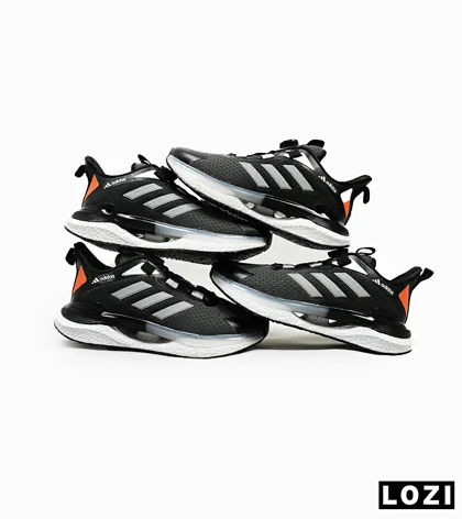 کفش کتانی مردانه و زنانه مشکی نوک مدادی ADIDAS Solar disk