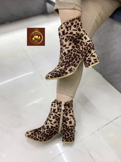 نیمبوت زنانه مجلسی پلنگی