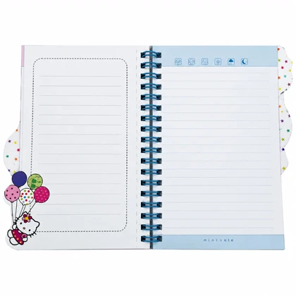 دفترچه یادداشت 75 برگ فانتزی سیمی اندازه 12×16 سانتی متر
