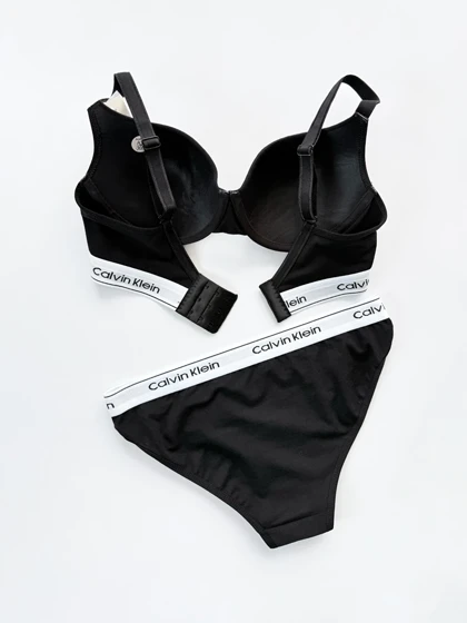 ست شورت اسلیپ و سوتین فنر دار نخ پنبه کلوین کلاین Calvin Klein