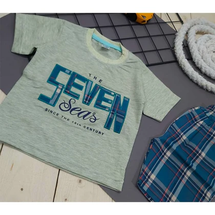 تیشرت و شلوارک راحتی پسرانه SEVEN