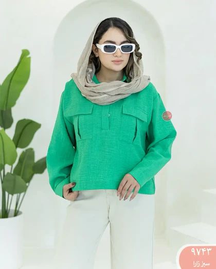 شومیز کراپ جلو بسته 9743