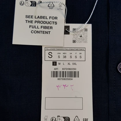 پیراهن لینن سوپر لایت ZARA کد 332 سایز اسمال
