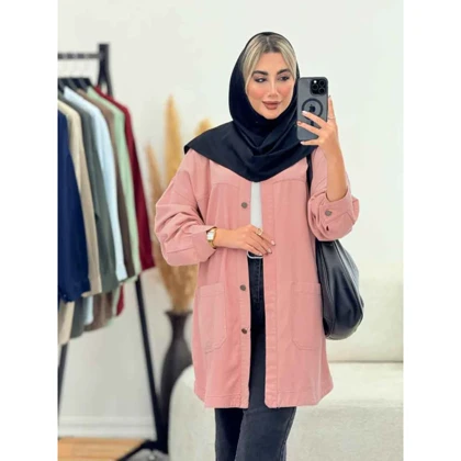 مانتو لینن دو جیب پایین