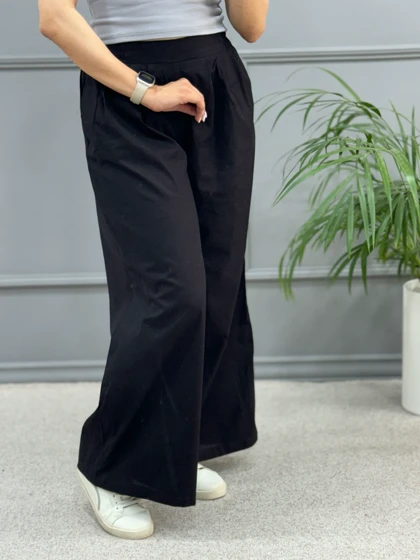 شلوار لینن مشکی