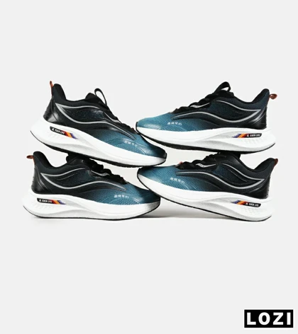 کفش کتانی مشکی آبی Saucony Ride Review v.2 مدل 7395