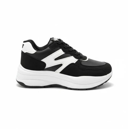 کفش کتانی نیوبالانس لژدار مشکی سفید کد 294911