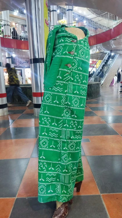 شلوار پیش بندی کتان زنانه