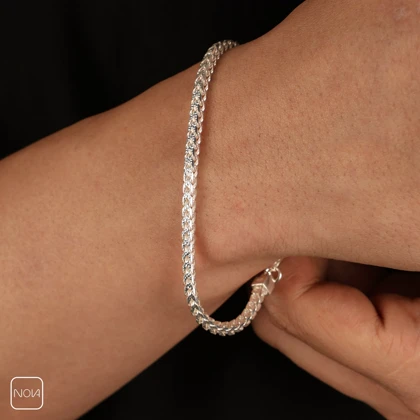 دستبند نقره مردانه میرو کد 0353233