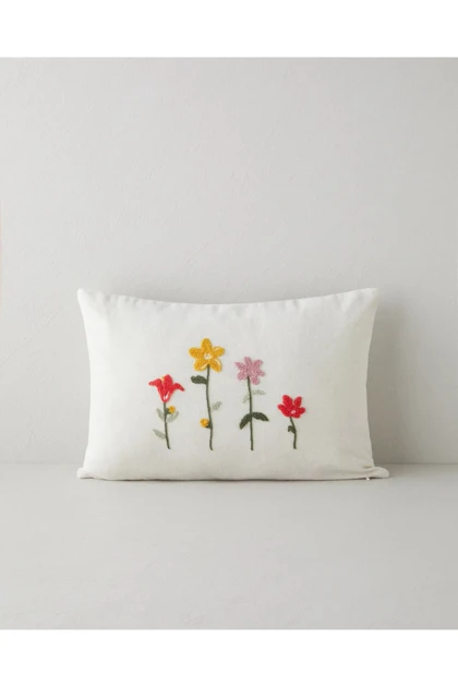 کوسن پرشده English Home مدل Zarita 33 × 50 سانتی‌متر - نچرال