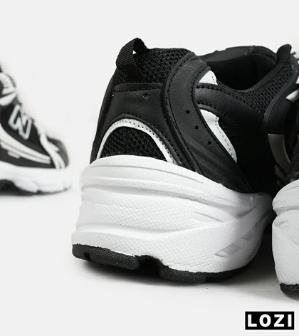 کفش کتانی مردانه و زنانه مشکی سفید NEW BALANCE 530
