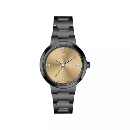 ساعت عقربه ای ویمبرلی زنانه فلزی گان صفحه کرم WB-CS445L-Y