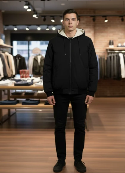 کاپشن ضدآب داخل خزتدی-مشکی ویژه