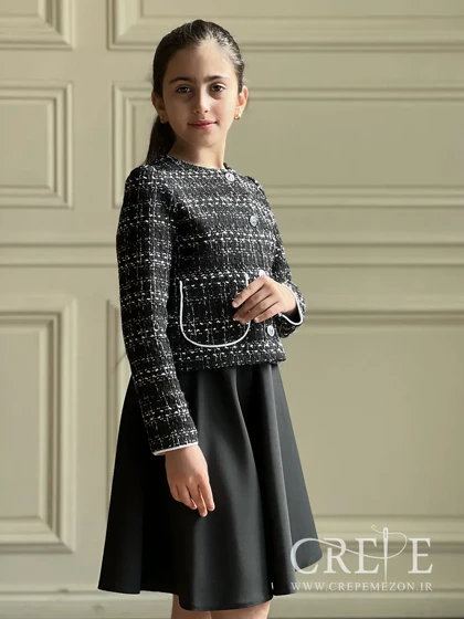 کت کراپ شنل جیب مغزی دوزی