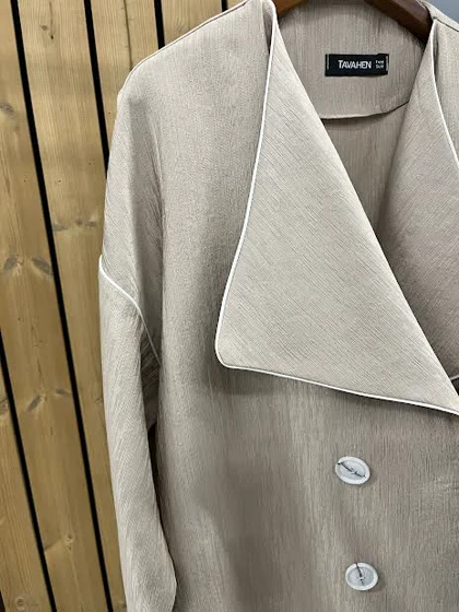 کت کتان لمه مغزی دوزی