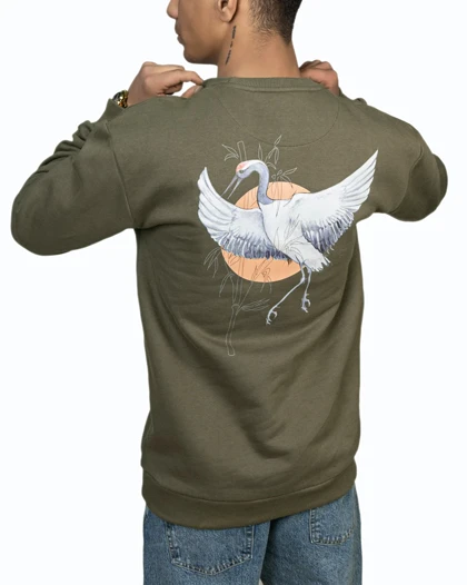 دورس مردانه سه نخ مدل ساده پشت چاپ پلیکان رنگ سبز کد 88253