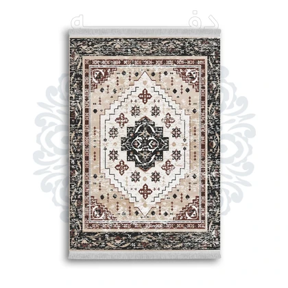 فرشینه از جنس پارچه هازان مخمل ترک طرح سنتی و مدرن برند دفه کد DAMG74