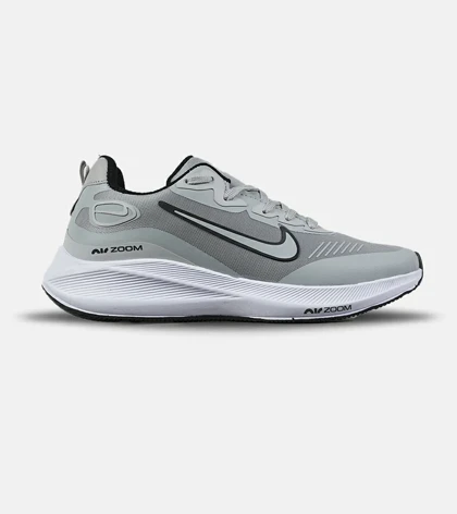 کفش کتانی مردانه و زنانه طوسی سفید نایک NIKE air zoom مدل 7588
