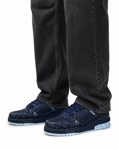 کفش کتانی زنانه مدل ونس لوی ویتون سرمه Vans Louis Vuitton