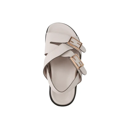 صندل ضربدری فندی_کرمی کد 1632