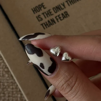 گوشواره قلب نقره