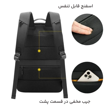 کوله پشتی لپ تاپ 15.6 اینچی ضدآب بنج Bange BG-7839