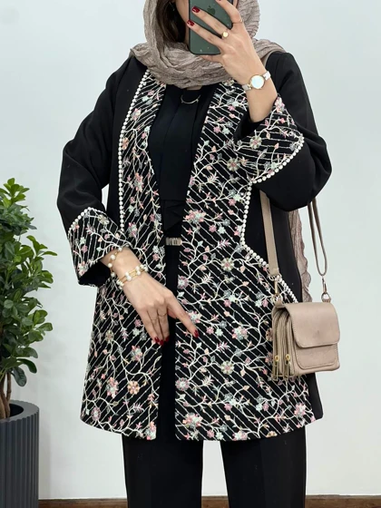 مانتو مجلسی سوزندوزی مهزاد